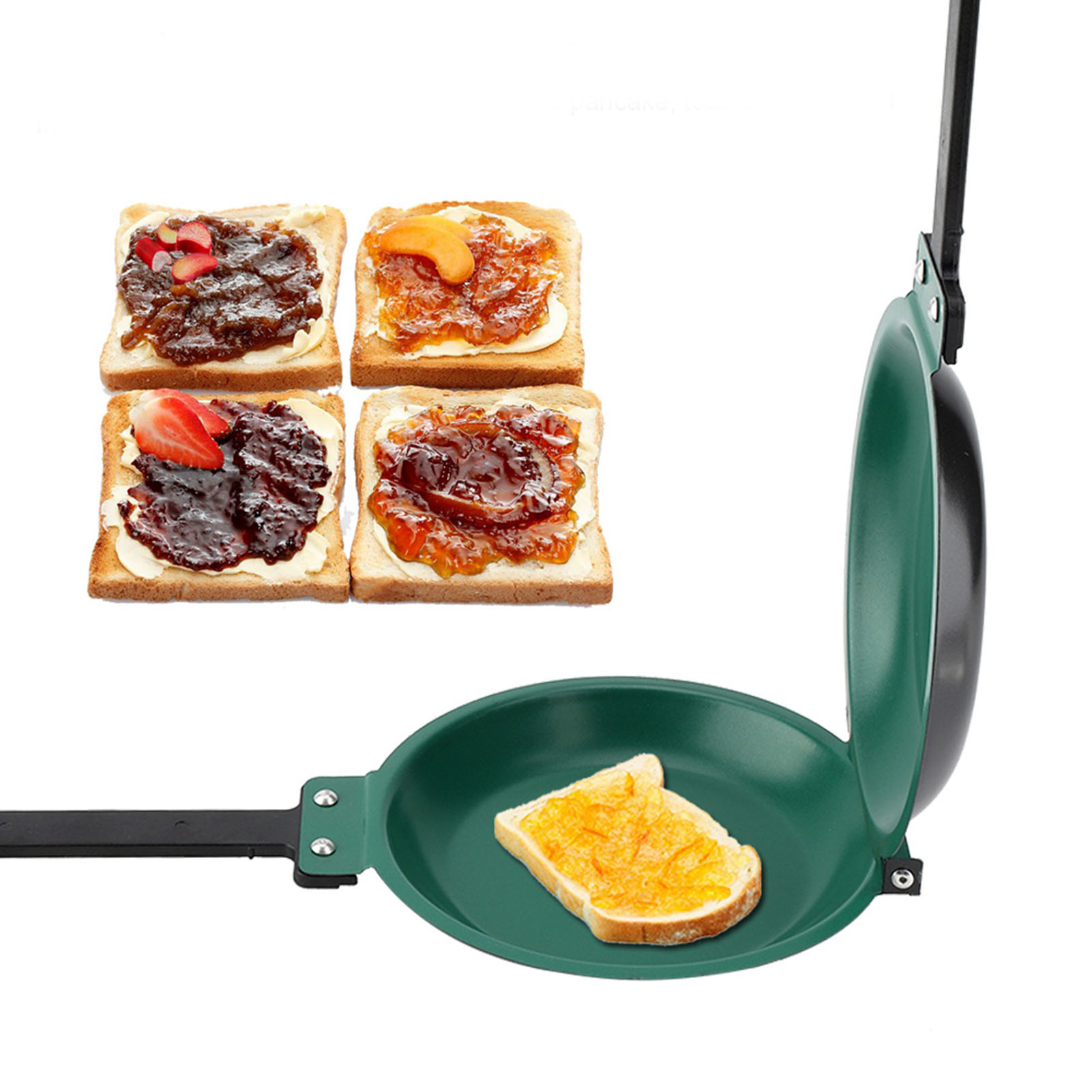 Mini Pancake Griddle - Wajan Penggorengan Lapisan Baja Titanium Sisi