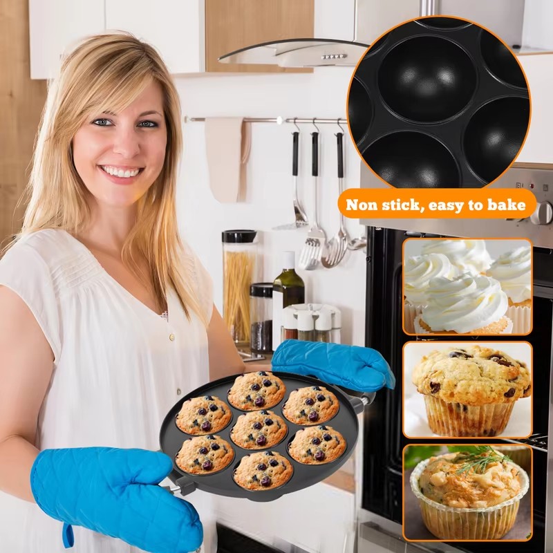 Cetakan Aluminium 7 Lubang unt - Mini Pancake Griddle ulasan dan harga