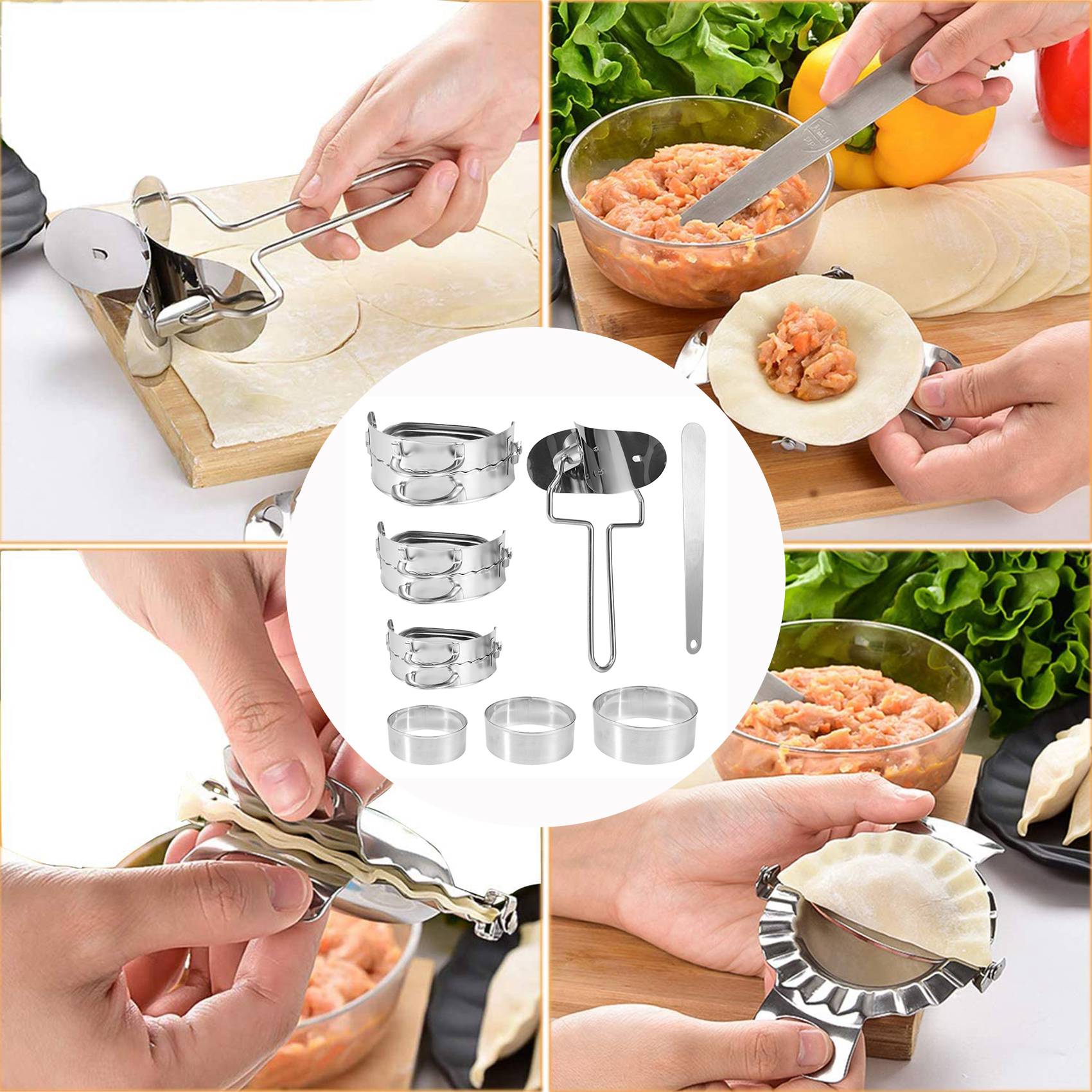 ABKW – Alat Pembuat Pangsit 8  - Dumpling Press Set ulasan dan harga
